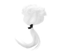 AKOOSY White Judge Lawyer Cosplay Wig for Men Realistic Gentleman Style Performance Hairpiece Comfortable Fit Elegant White Curly Synthetic Wig for Party Ball Role Play