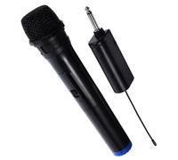 AKOOSY Wireless Handheld Microphone Frequency Response 100hz-20khz Easy to Use Black Plastic Mic with Super Long-distance Reception for Holiday Singing and Outdoor Singing