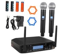 AKOOSY Wireless Microphone System Glxd4 One-to-two Beta58a Uhf Cordless Vocal Mic for Karaoke and Outdoor Stage Use Uk Plug Ac230 Power