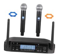 AKOOSY Wireless Vocal Microphone System Glxd4 Dual Channel Uhf Handheld Wireless Microphones with Beta58a Mics, Ac230v Uk Power Adapter, Professional Karaoke and Outdoor Singing Use