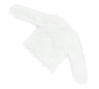 AKOOSY Womens LED Light Up Faux Xxl White Festival Outwear with Bright Lights for Christmas Rave Party and Stage Performance