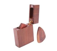 AKOOSY Wooden Guitar Pick Holder Box Pick Storage Box for Guitar Accessories Organizer for Guitarists in Living Studio