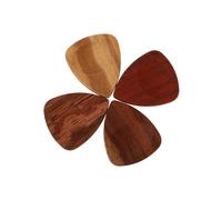 AKOOSY Wooden Guitar Picks 4pcs Boxed Folk and Electric Guitar Plectrums Stringed Instrument Accessories for Acoustic Use