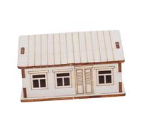 AKOOSY Wooden Log Cabin Miniature House Kit for Adults Unfinished DIY Wood Craft with Small Furniture Models Versatile Christmas Decor for Home Office Shelf and Bar Centerpiece