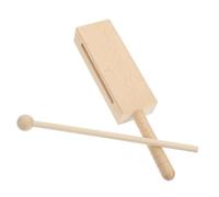 AKOOSY Wooden Rhythm Block Percussion Instrument with Mallet Ergonomic Handheld Wood Block for Bands and Performances Versatile Musical Instrument for Beginners and Professionals