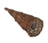 AKOOSY Woven Rattan Cornucopia Basket Decorative Bread Storage Organizer for Home and Kitchen Multi-use Snack and Fruit Holder Stylish Desktop Centerpiece for Living and Hotel Decor