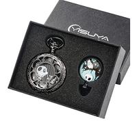 Akopiuto Christmas Soul Night Pocket Watch + Necklace Gift Box Send a Friendship Shipping Pocket Table Pendant Necklace