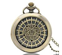 Akopiuto New Hot Animation Kuroshitsuji Black Butler Sebastian Theme Quartz Pendant Pocket Watch with Necklace Chain Gift to Boys Bronze