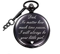 Akopiuto Pocket Watch Pendant Necklace Clock Watch Men and Women Gifts, Ten