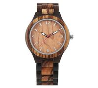 Akopiuto Retro Watch Ebony Wood Watch Men Clock Man Adjustable Wooden Band Wristwatches onlywatch