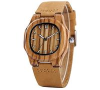 Akopiuto Women Wooden Watch Special Square Dial Lightweight Wood Case Male Female Bamboo Wristwatch Leather 2