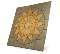Akor Building Products Surya Circle Patio Paving Kit Plus Squaring Off Kit Antique Grey & Barley