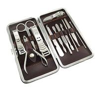 AKORD 12-Pieces Nail Care Personal Manicure & Pedicure Set, Travel & Grooming Kit Tools