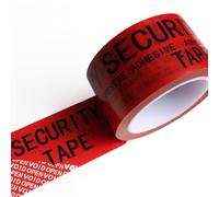 AKORD 150m Roll Tamper Evident Security Seal Tape - Red VOID/OPEN Partial Transfer, 50mm Wide, Packaging and Carton Sealing Tape