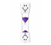AKORD 2 Minute Sandglass Timer for Brushing Teeth - Purple Hourglass - 120 Second Visual Timer