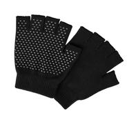 AKORD 2 Pairs Unisex Fingerless Gripper Gloves - One Size Stretch Knit with Rubber Palm Grip for Men & Women
