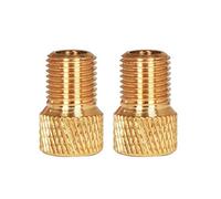 AKORD 2 x Presta To Schrader Valve Brass Bike Cycle Pump Adaptor - Brass
