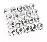 AKORD 20 x Glass Diamante Crystal Shank Buttons Diamond Effect