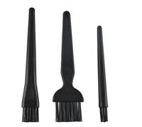 AKORD 3-in-1 Plastic Round Handle Anti Static ESD Brush - Black