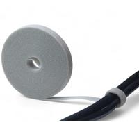 AKORD 5m x 1cm Self Adhesive Fastener Wide Grey Roll Cable Tidy