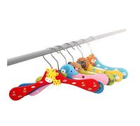 AKORD 6 pcs Wooden Children Coat Hangers (28cm x 0.9cm)