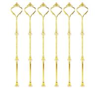 AKORD 6 x Sets 2 or 3 Tier Cake Fittings Gold Plate Stands (Plates not included)