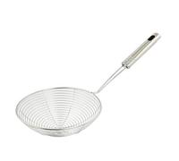 AKORD 8.1" Long Handle 13.2cm Dia Mesh Net Strainer Ladle Strimmer, Stainless Steel, Silver, 33 x 13.2 x 13.2 cm