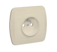 AKORD Beige 1x Schuko outlet with screw terminals 16A 250V
