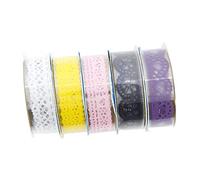 AKORD Decorative Sticky Adhesive Lace Tape for DIY Craft, Vinyl, Multi-Colour, 15 x 5.4 x 1 cm