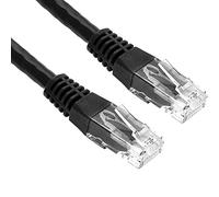 AKORD Gigabit Cat6 Network Ethernet RJ45 UTP Network Cable Lead 3m to 10m/15m/20m/25m/30m metre (15 Metre, Black)