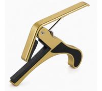 AKORD Guitar Capo, Quick Change Single-Handed Trigger Clamp for Acoustic and Electric Guitars, Gold