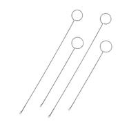 AKORD Pack of 4 Metal Loop Turners, Silver, 2 x 10.5-Inch and 2 x 7-Inc