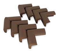 AKORD Pack of 8 Baby Safety Corner Protectors for Desk Table Furniture, Brown