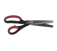 AKORD Professional Dressmaking Pinking Shears Scissors, Stainless Steel, Red/Black