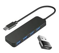 AKORD Ultra Slim 4-Port USB-C, 4 x USB 3.0 Data Hub + Adapter