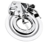 AKORD Universal Decorative Daisy Flower Stitch Sewing Machine Presser Foot - Durable Steel Circular Embroidery Attachment for Low Shank Sewing Machines, Silver