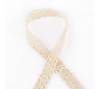 AKORD Vintage Style Cotton Crochet Lace Edge Trim Ribbon Sewing Crafts, 100%, Ivory, 1000 x 2 x 0.1 cm
