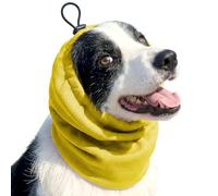 AkoSlale Dog Cooling Bandana Snood, Adjustable Breathable Mesh Pet Ice Scarf Neck Wrap, Reusable Instant Evaporative Cool Collar for Hot Summer Heat Relief (Bright Yellow, L)