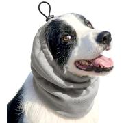 AkoSlale Dog Cooling Bandana Snood, Adjustable Breathable Mesh Pet Ice Scarf Neck Wrap, Reusable Instant Evaporative Cool Collar for Hot Summer Heat Relief (Light Grey, S)