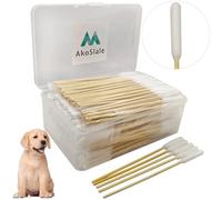 AkoSlale Dog Ear Cleaning Cotton Buds - 6 Inch Extra Long Bamboo Swabs for Large Breeds Only - Sturdy Bamboo Sticks for Wax Removal & Daily Hygiene, Ideal for Ear Cleaner Solutions (200 Count)