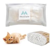 AkoSlale Q Tips,600pcs-3 Inch,Bamboo Cotton Swabs for Ears,Q Tips for Ears, Cat and Dog Ear Cleaner Cotton Swabs,Q Tips for Makeup
