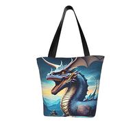 AkosOL Roaring Dragon Classic Printed Design,Large-Capacity Lightweight Quilted Handbag,Suitable For Shopping,Fitness,Fashionable And Easy To Match Life