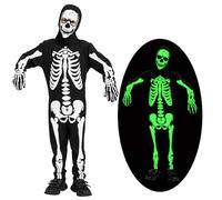Akosuntoys Kids Halloween Costumes for Boys, Skeleton Costume Kids Glow in The Dark Skeleton Costume Kid, Boys Halloween Costumes 9-10