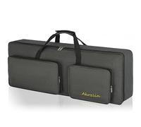 AKOZLIN 54-Key Padded Keyboard Gig Bag Portable Electric Piano Keyboard Case Foldable Bag For 54 Key Keyboard L37 x W5.3 x H14.5