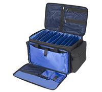AKOZLIN DJ Cable File Bag with Detachable Dividers and Bottom Cable Bags for Musicians Travel Gig Bag for 15.6" Laptop,Professional DJ Gear, Sound Instrument and Music Equipment Accessories,Large