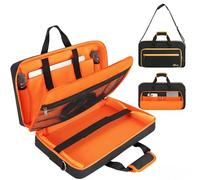 AKOZLIN DJ Controller Case for DDJ FLX4/ DDJ REV1/ DDJ 400/SB2/SB3 DJ Carrying Case with Pearl Cotton Padded, Adjustable Shoulder/Backpack Strap, 15.6" Laptop Compartment and Accessory Pockets