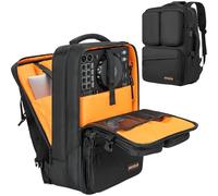 AKOZLIN DJ Mixer Travel Backpack For DDJ Controller FLX4 DJ Lite SB DJ 400 With Multi-Pockets For Equipments,Laptop,Vinyl Records,Cables
