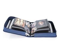 AKOZLIN DVD CD Storage Box with Extra Wide Title Pages, Portable Binder Holder, Wallet, Album, DVD Bag, Protective Film Media Storage Box, 200 Disk Units, 100 Booklet Pockets