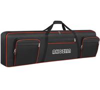 AKOZLIN Slim 88 Key Keyboard Case Electric Piano Keyboard Bag Portable Keyboard Gig Bag 600D Oxford Cloth with Adjustable Straps and 5-Pocket for Keyboard Accessaries 137×33.5×17cm
