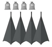 AKOZLIN Speaker Stand Cover with 360 Degree Tripod Stand Skirt Skrim Stretchable Lycra Fabric Covers with Free Storage Bag Four Pack Dark Grey